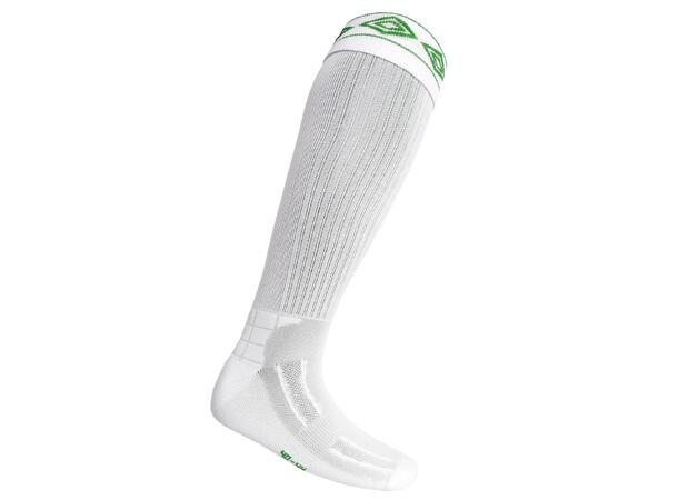 UMBRO City Fotb.Str Hvit/Grønn 26-29 Solide strømper - god passform 